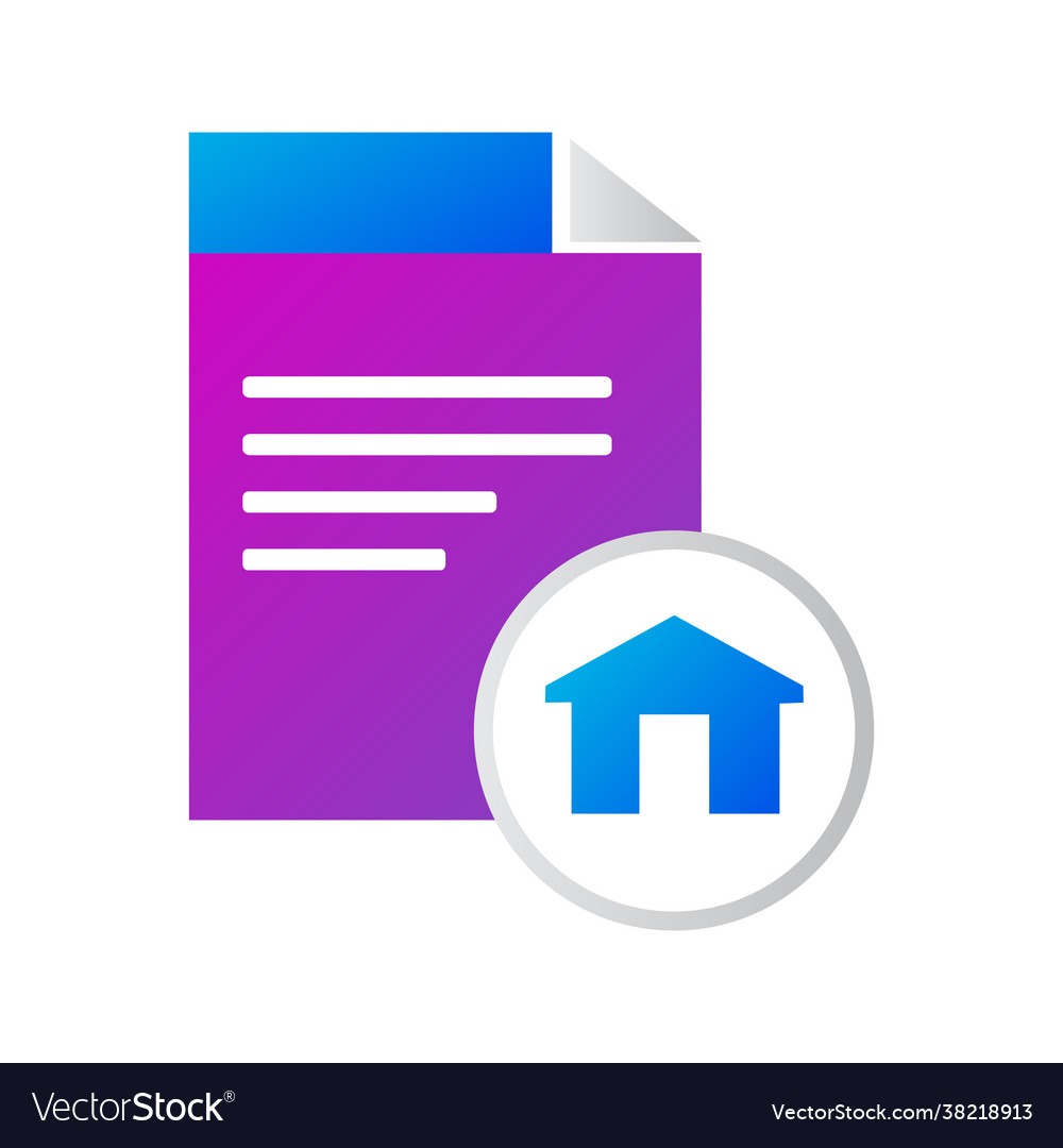 File icon with home gradient style