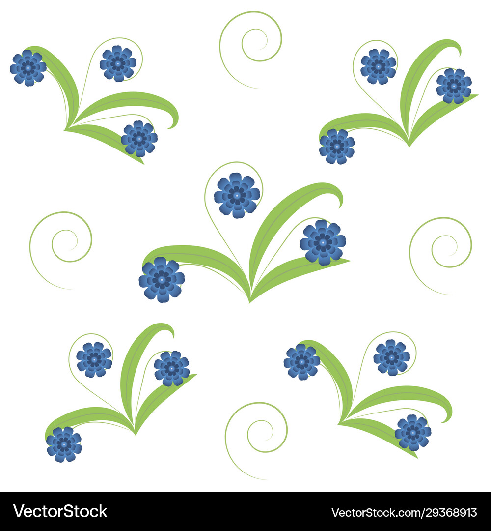 Flowers on stems Royalty Free Vector Image - VectorStock