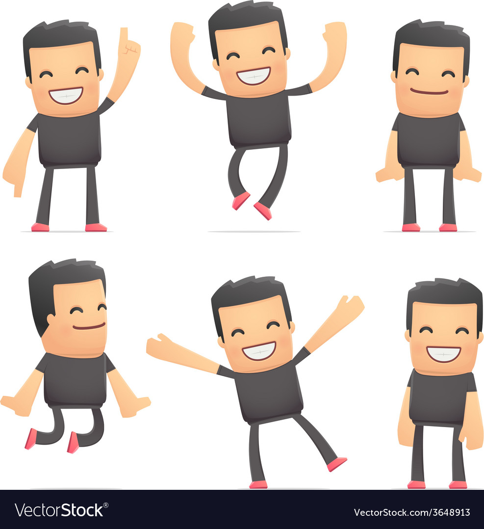 Funny Cartoon Character Poses