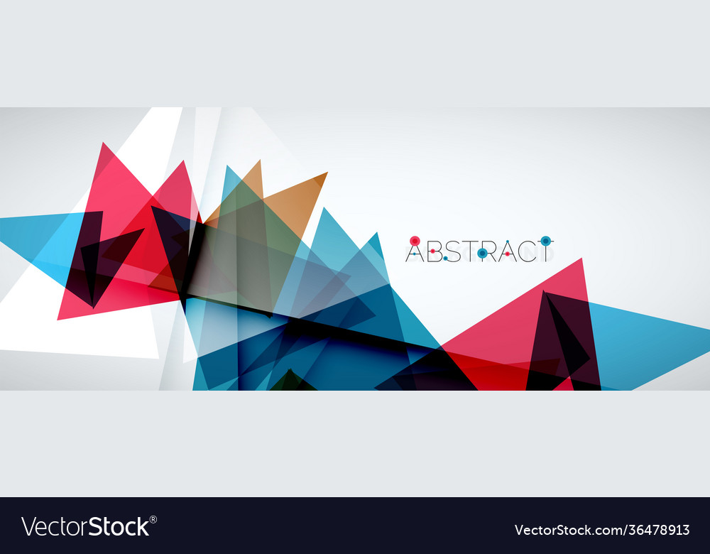 Geometric abstract background color triangle vector image Geometric abstract background color triangle