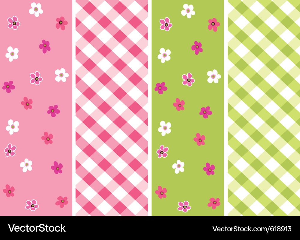 Seamless patterns with fabric texture Royalty Free Vector