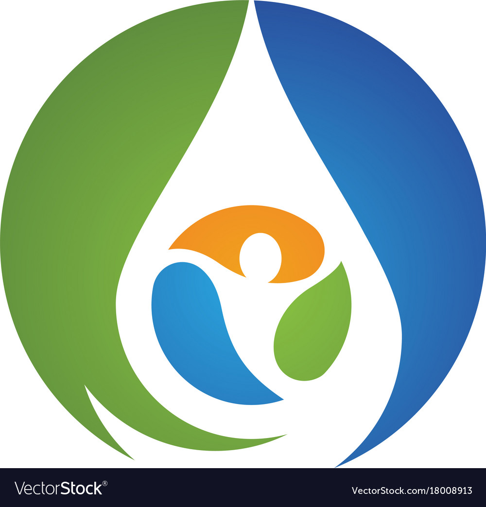 Water drop logo template