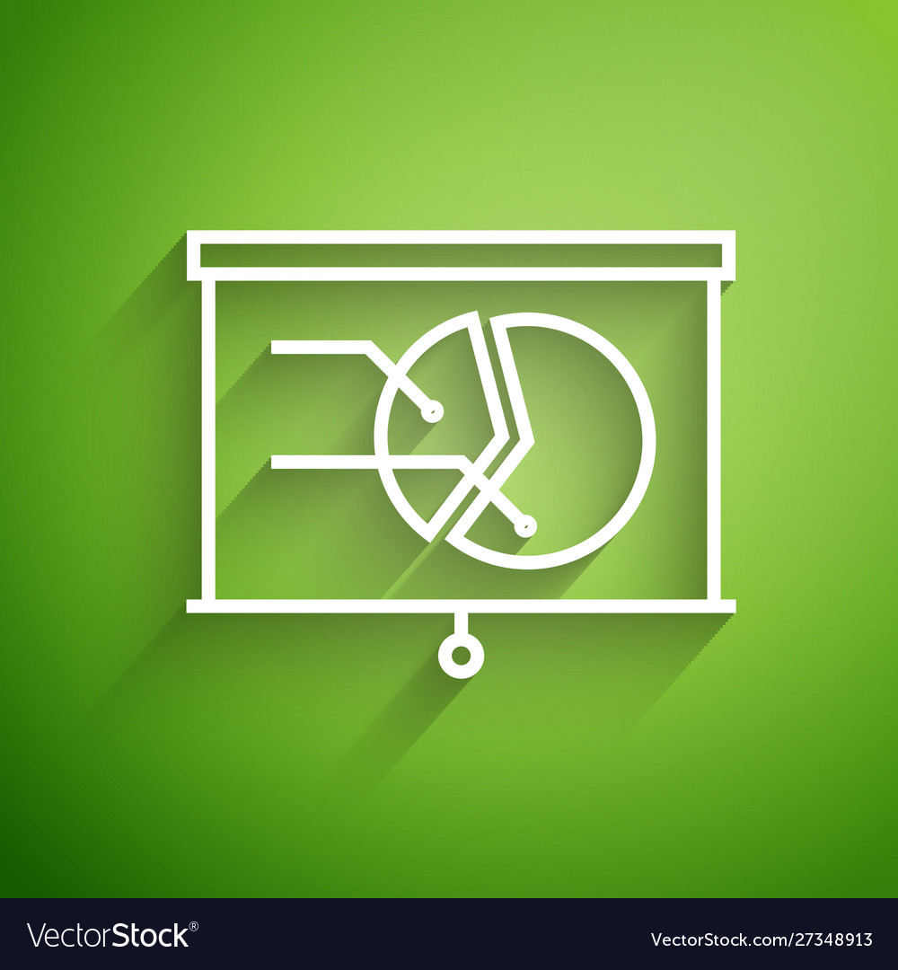 White line board with graph chart icon isolated vector image White line board with graph chart icon isolated