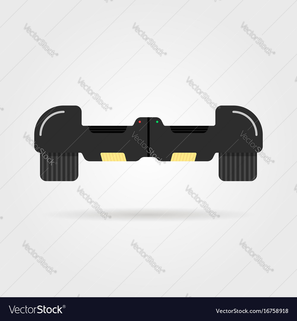 Black hoverboard with shadow