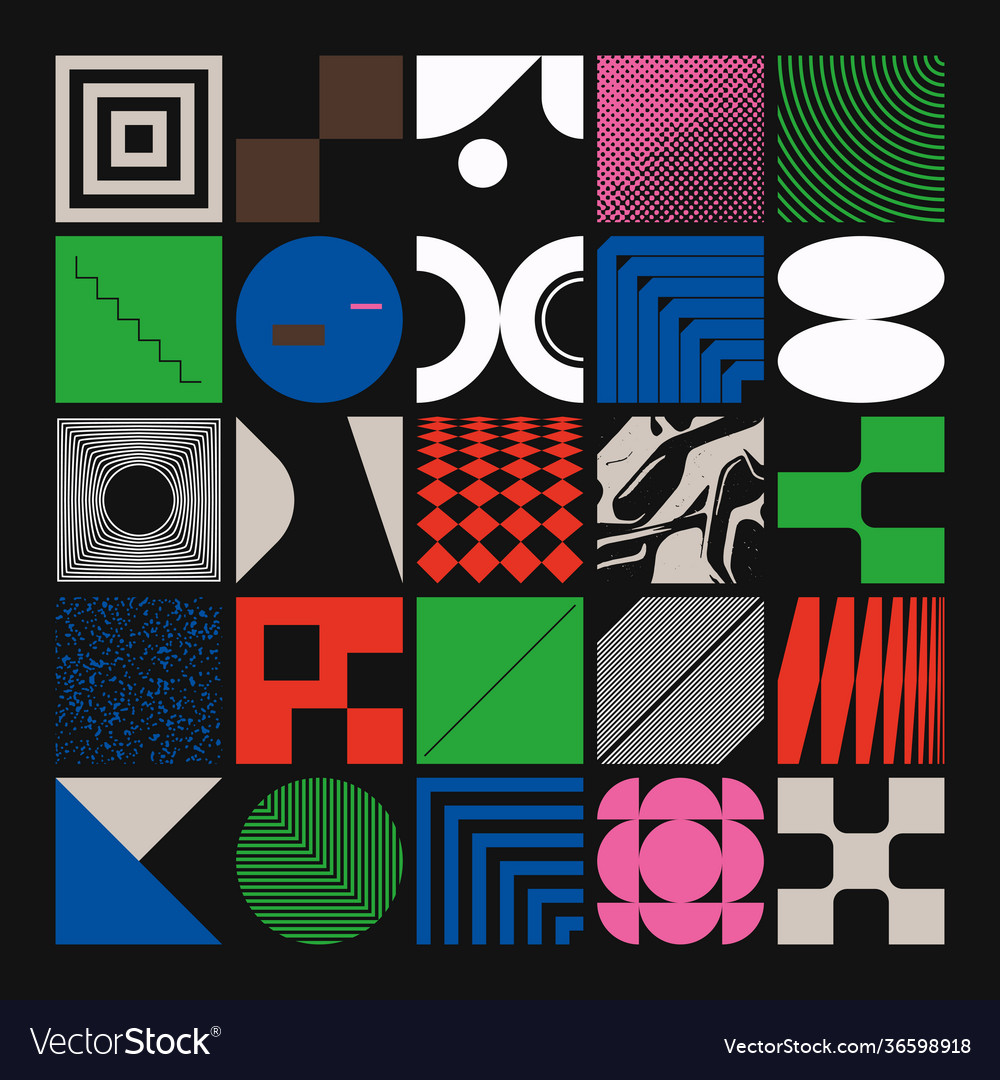 Brutalism design abstract pattern