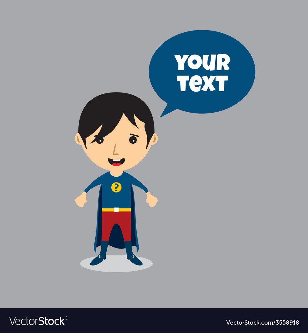 Cartoon character with speech bubble Royalty Free Vector