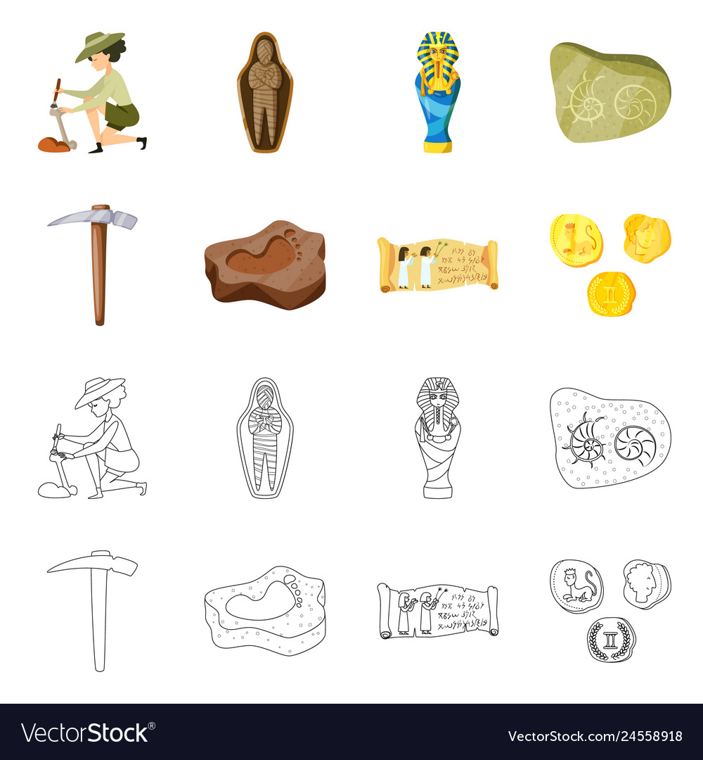 Design of story and items symbol set vector image Design of story and items symbol set