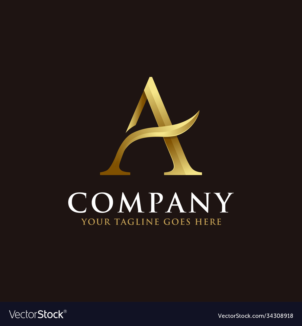 Elegant letter a logo icon template Royalty Free Vector