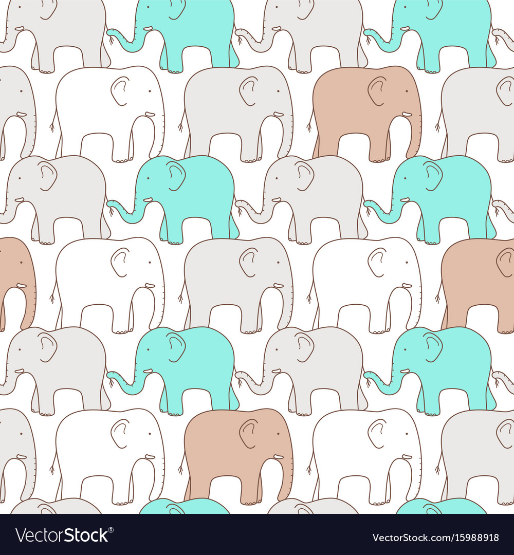 Elephant Seamless Pattern