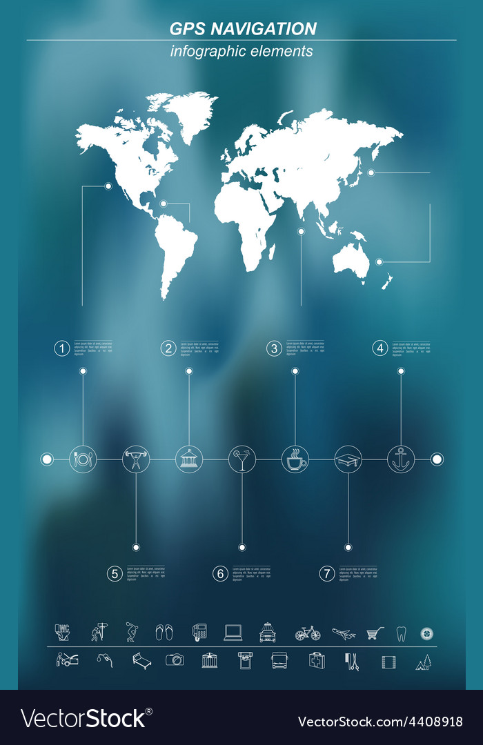 Global positioning system navigation infographic