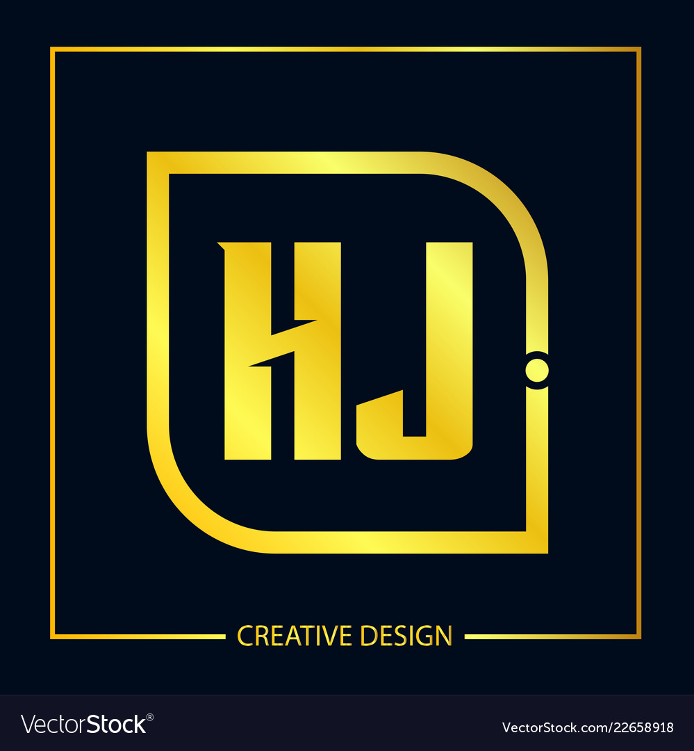 Initial letter hj logo template design