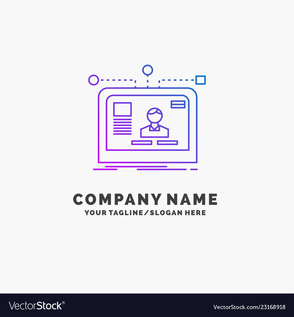 Interface website user layout design purple