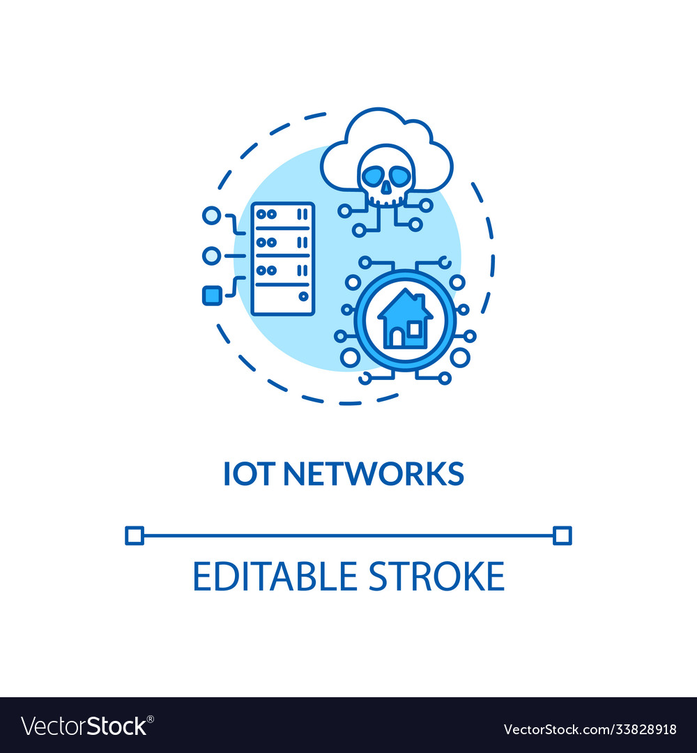 Iot networks concept icon vector image Iot networks concept icon