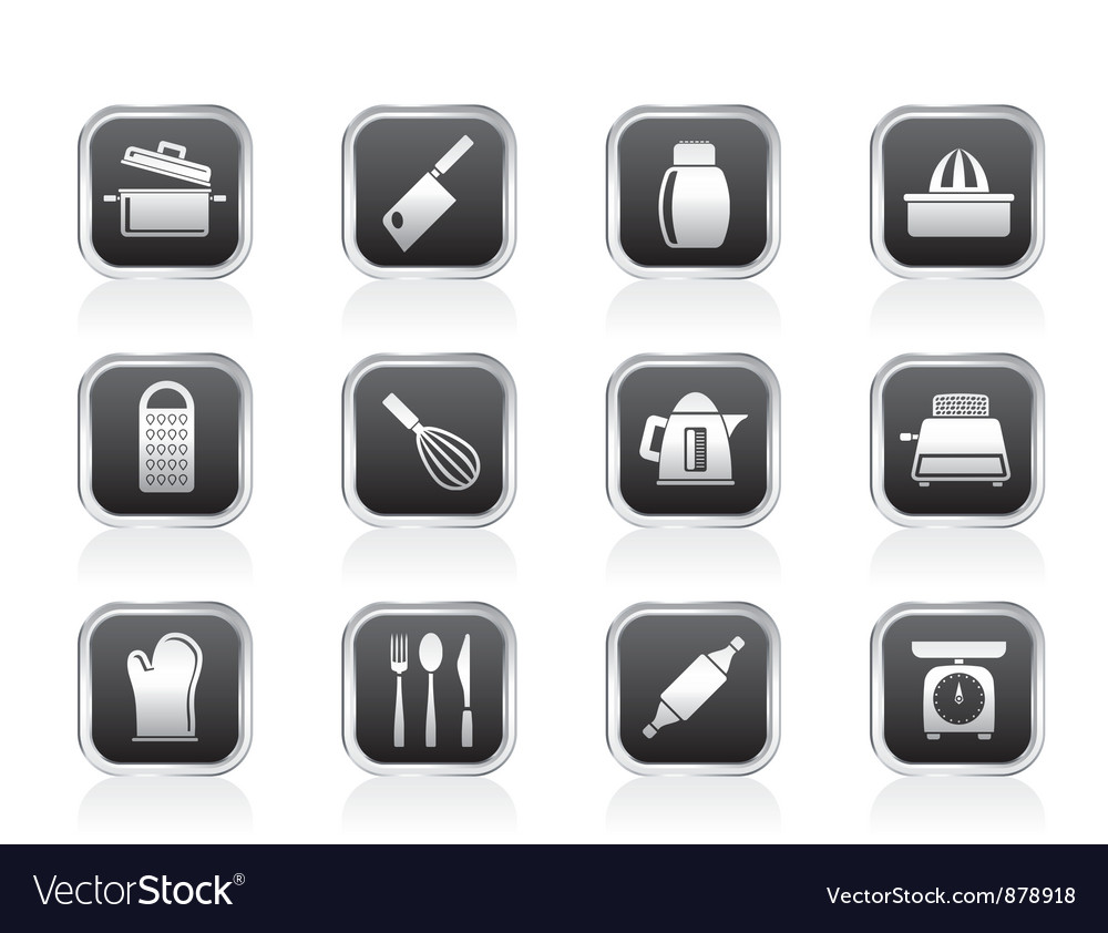 Kitchen and household utensil icons