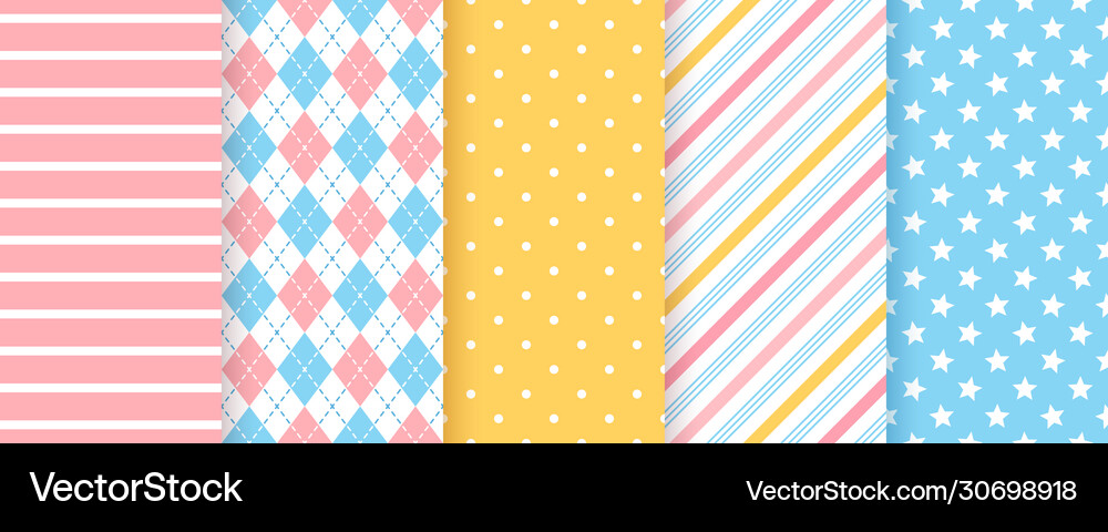 Pink & Blue Geometric Pattern Royalty Free Vector Image