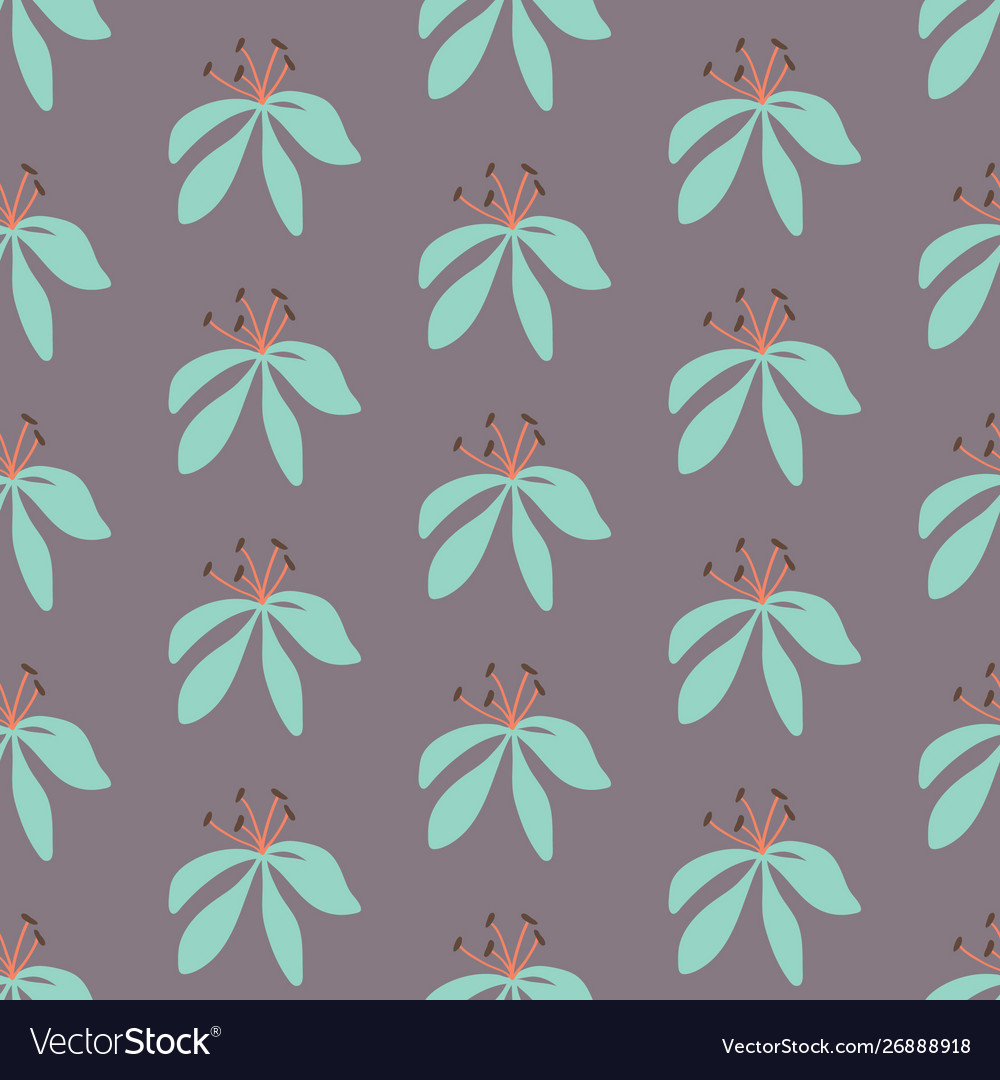 Repeat seamless pattern with small flowers Vector Image Repeat seamless pattern with small flowers