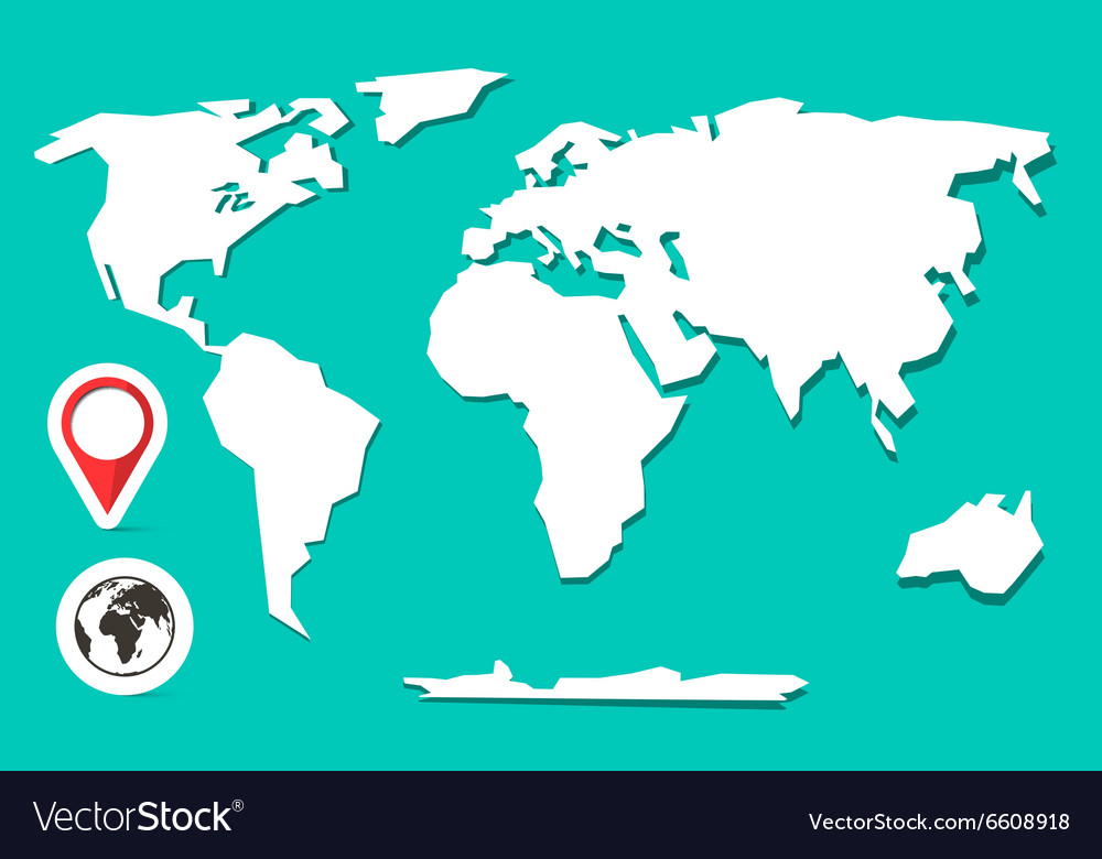 Retro World Map with Globe
