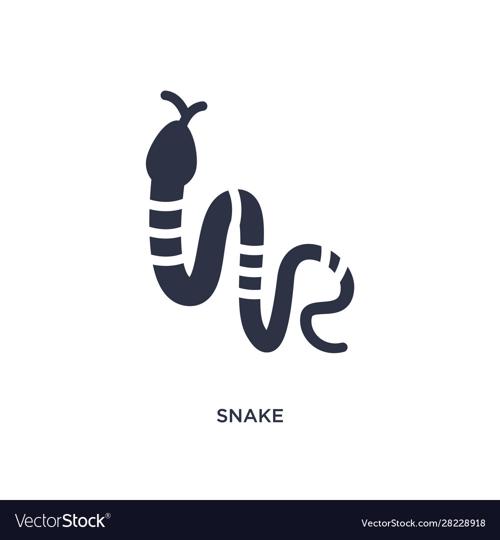 Snake icon on white background simple element vector image Snake icon on white background simple element