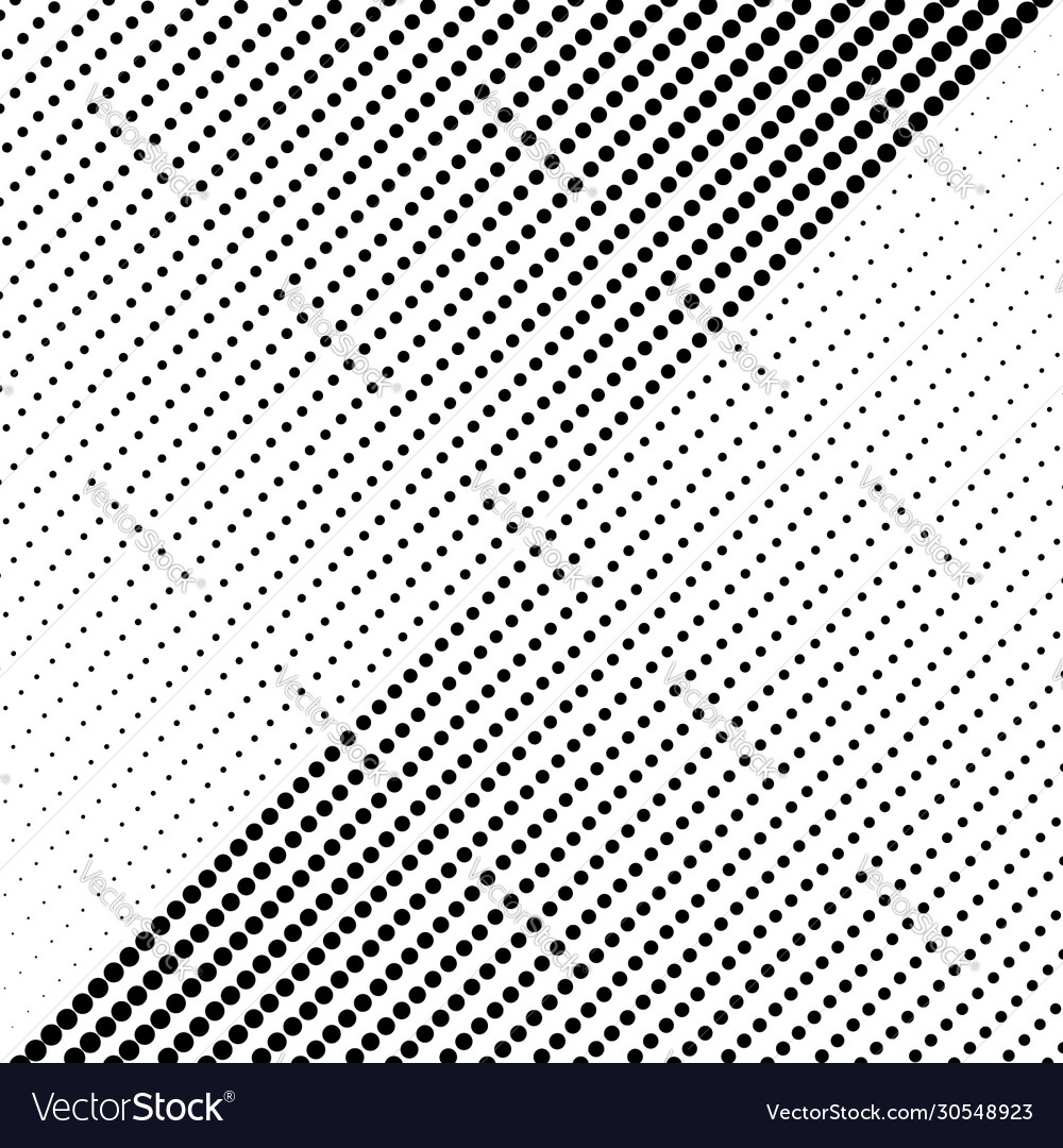 Black oblique halftone dots in speed lines form