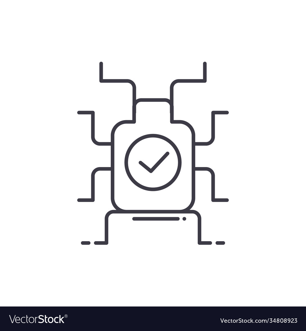Bug fixing icon linear isolated vector image Bug fixing icon linear isolated