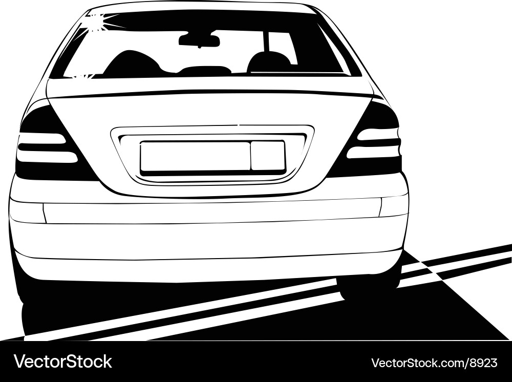 Car on white background Royalty Free Vector Image