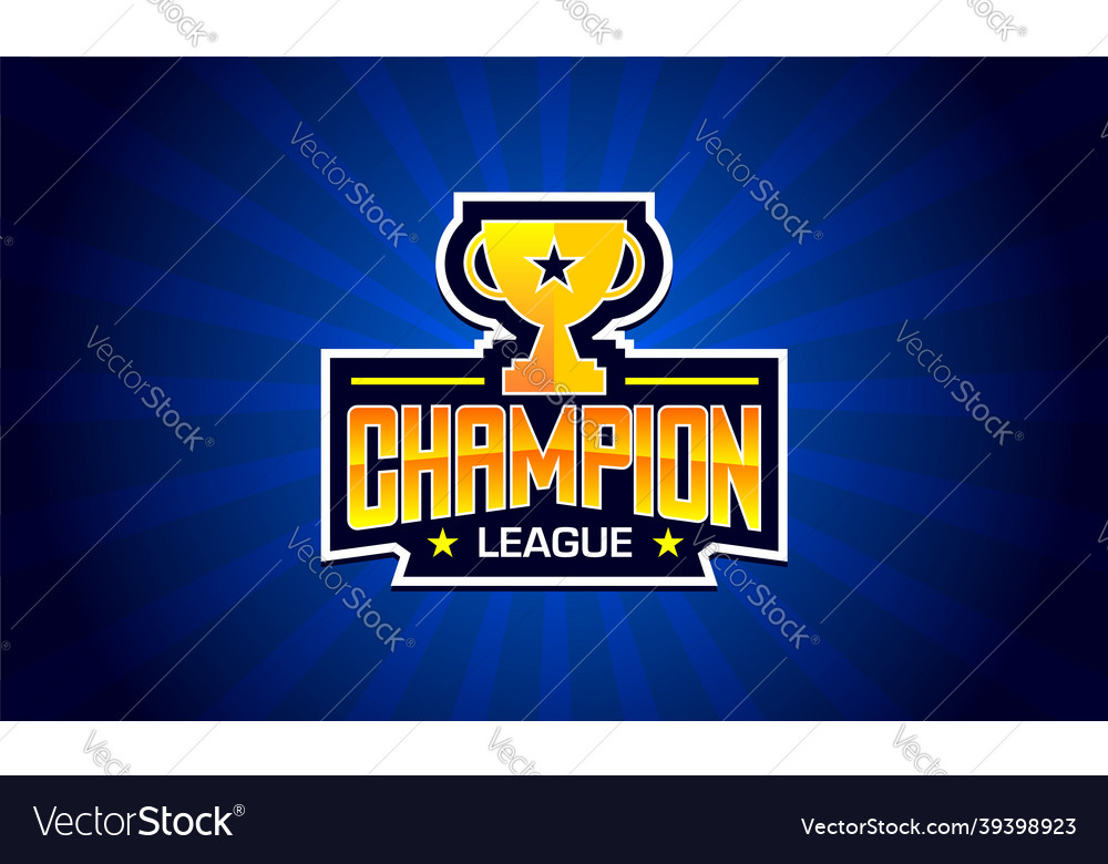 Champion Sports League Emblem Badge Graphic Typography Royalty