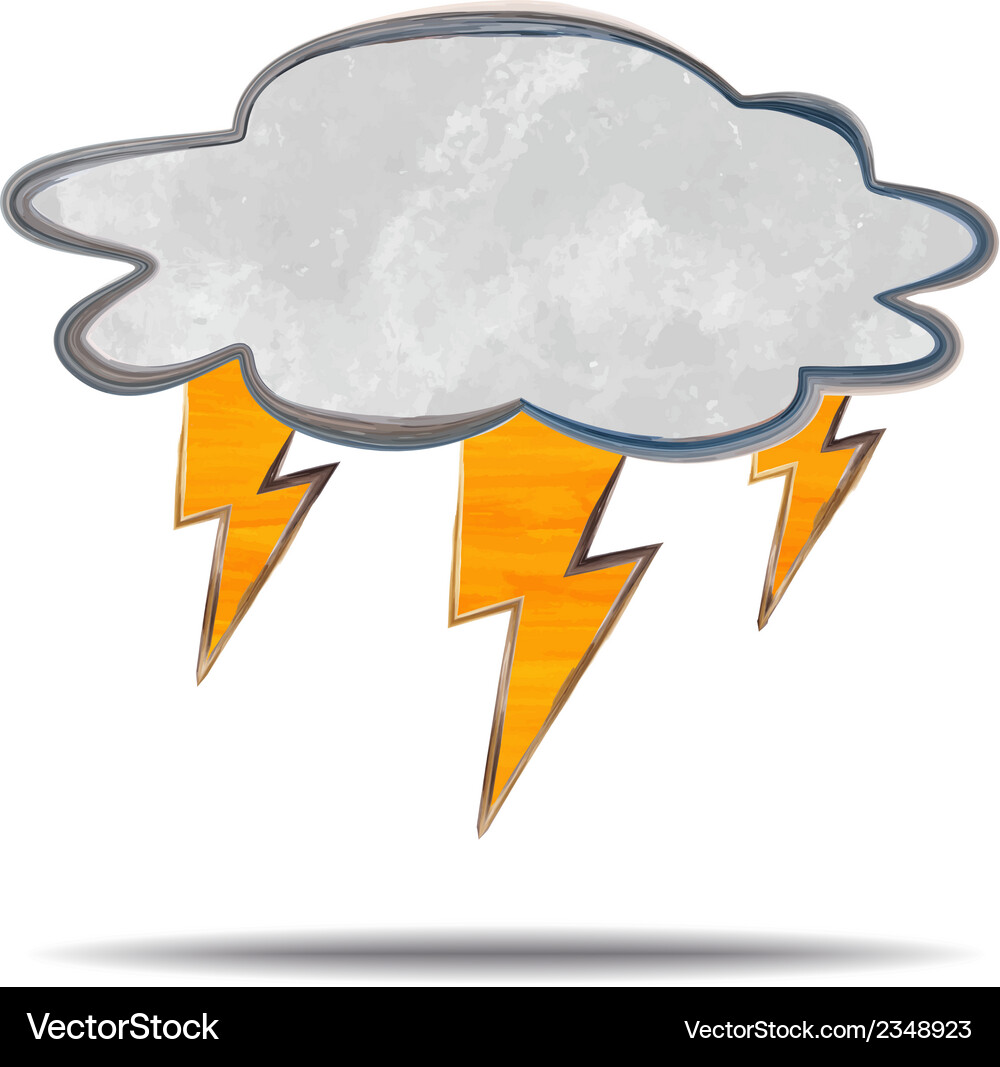 Climate cloud and lightning Royalty Free Vector Image