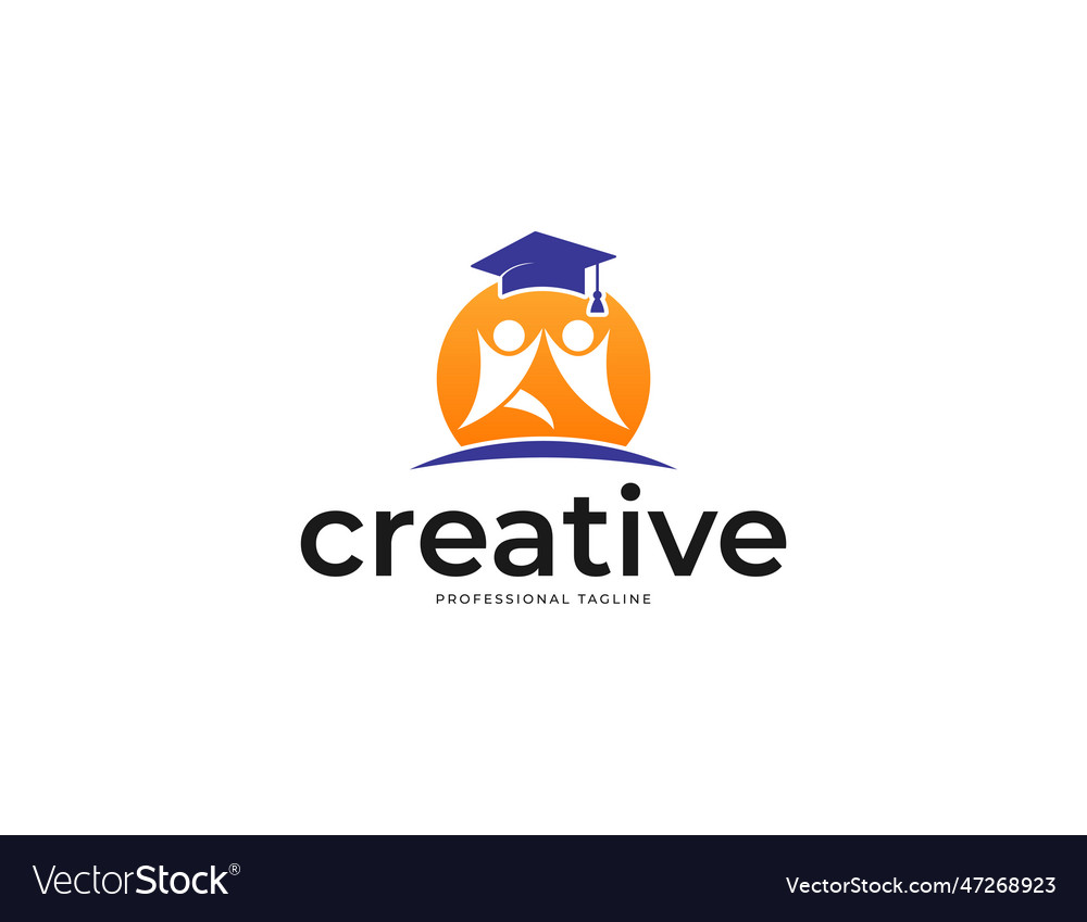 Creative study and school education logo design Vector Image