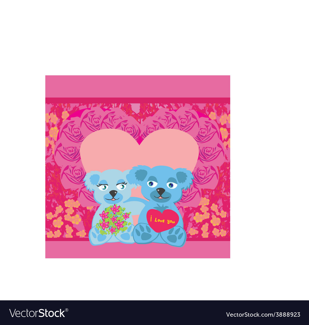 cute teddy bears couple