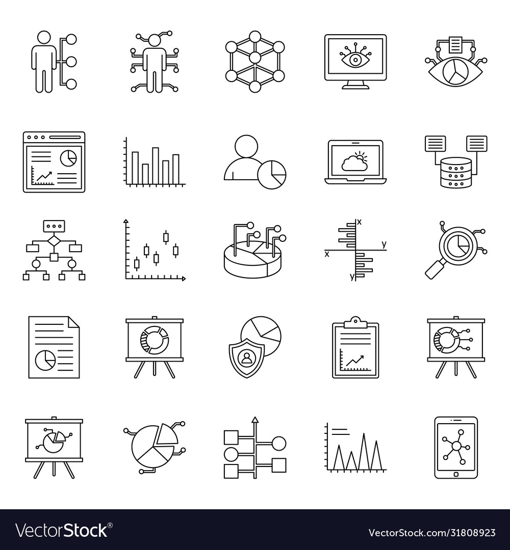 Data visualization style icon which can eas Vector Image