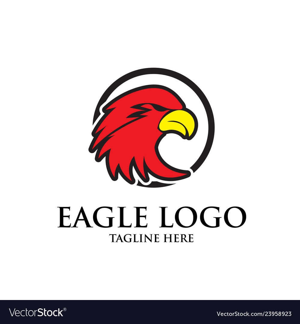 Eagle logo designs simple elegant Royalty Free Vector Image