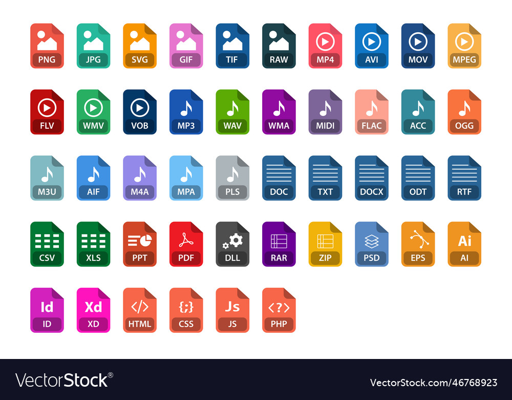 File format type icon Royalty Free Vector Image