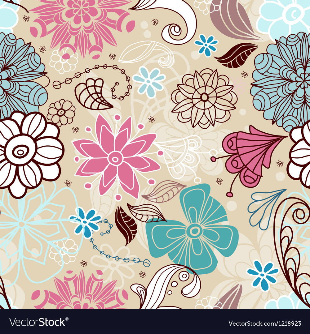 Floral Ornament Seamless Pattern