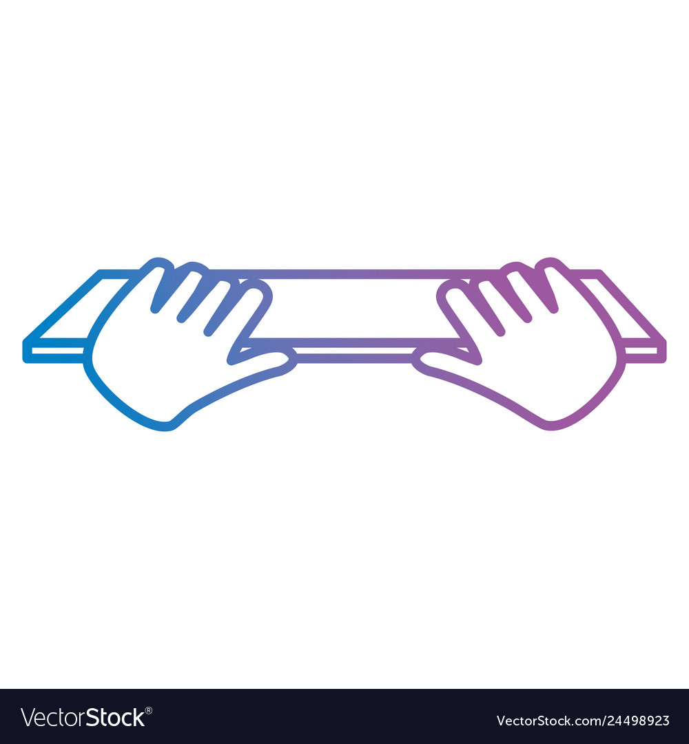 Hands typing in keyboard vector image Hands typing in keyboard