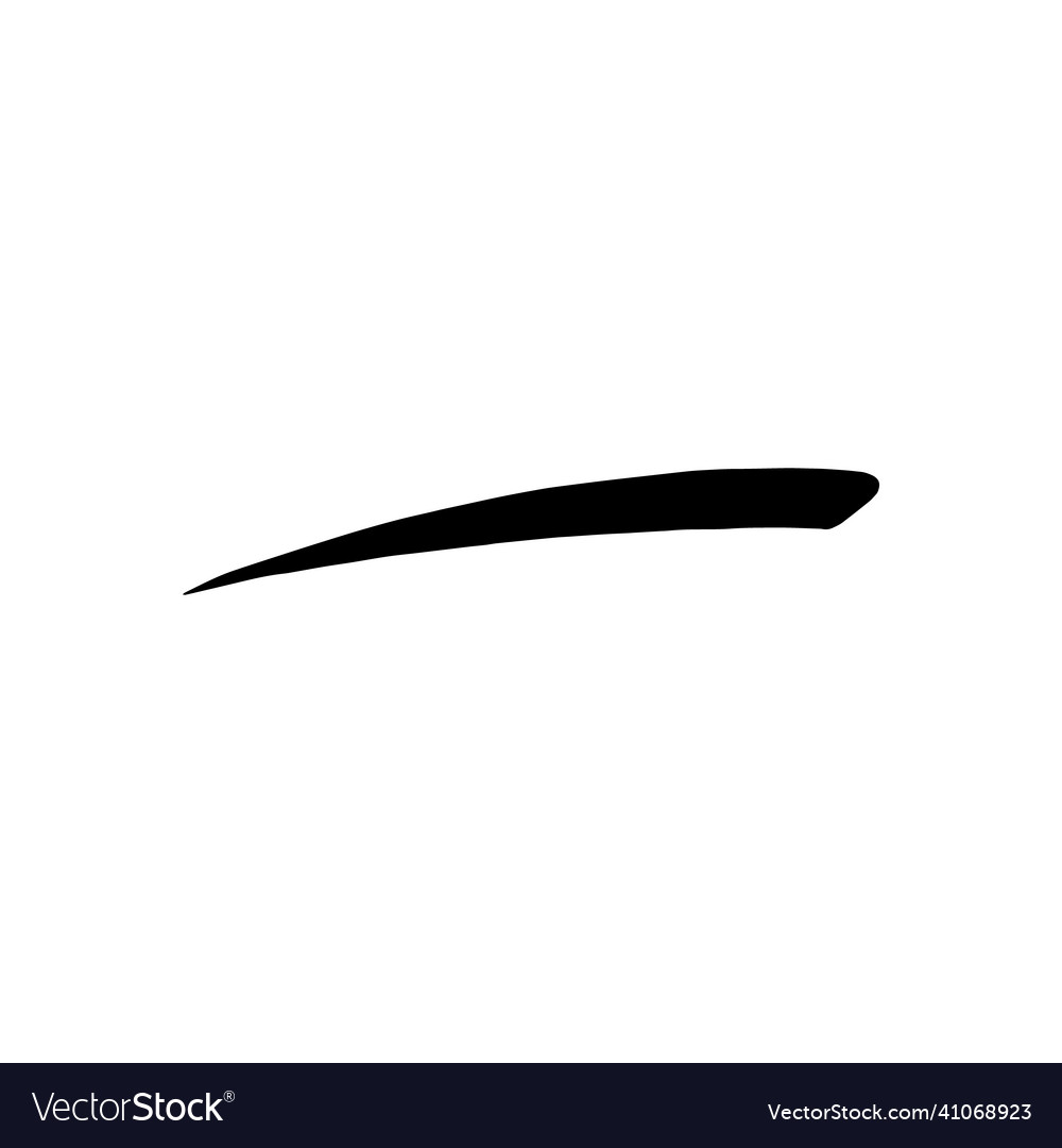 Ink pen hand drawn lettering underline or curve Vector Image