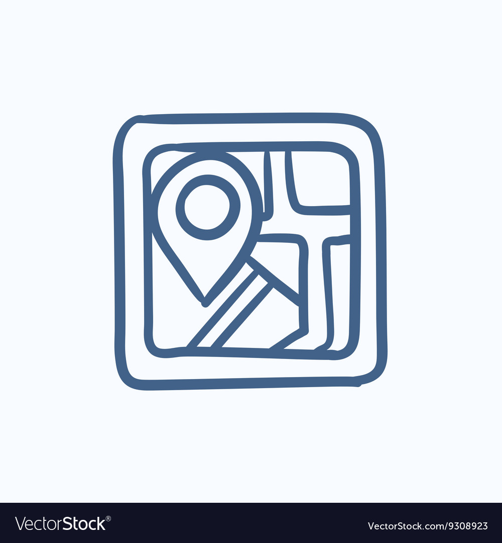 Karte mit Zeigerskizzensymbol