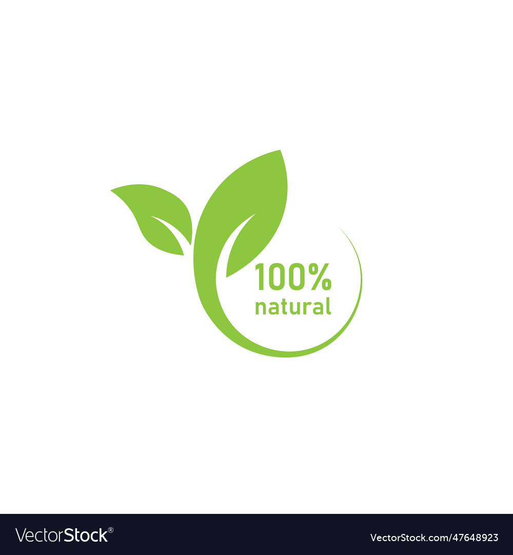 Nature 100 natural logo green oil leaf product