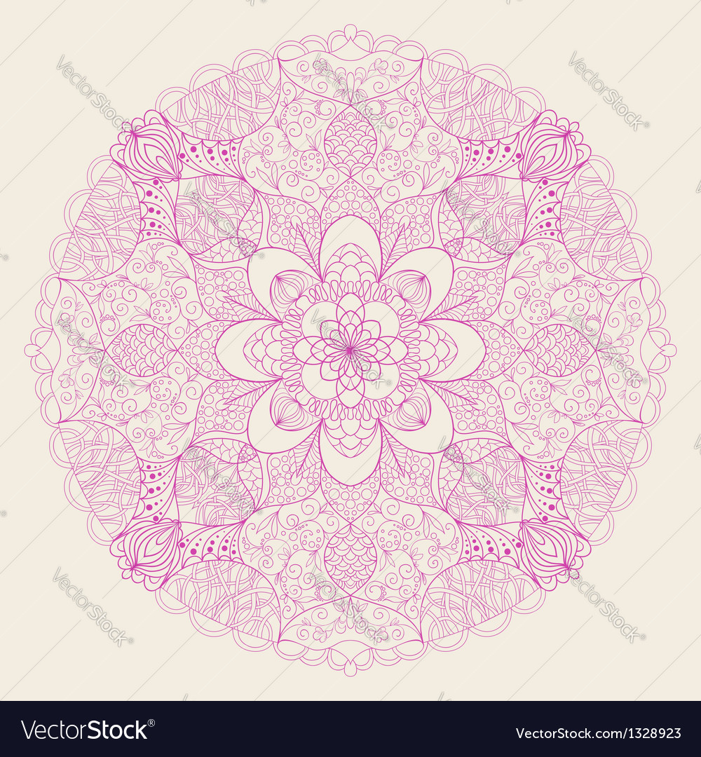 Ornamental round lace pattern