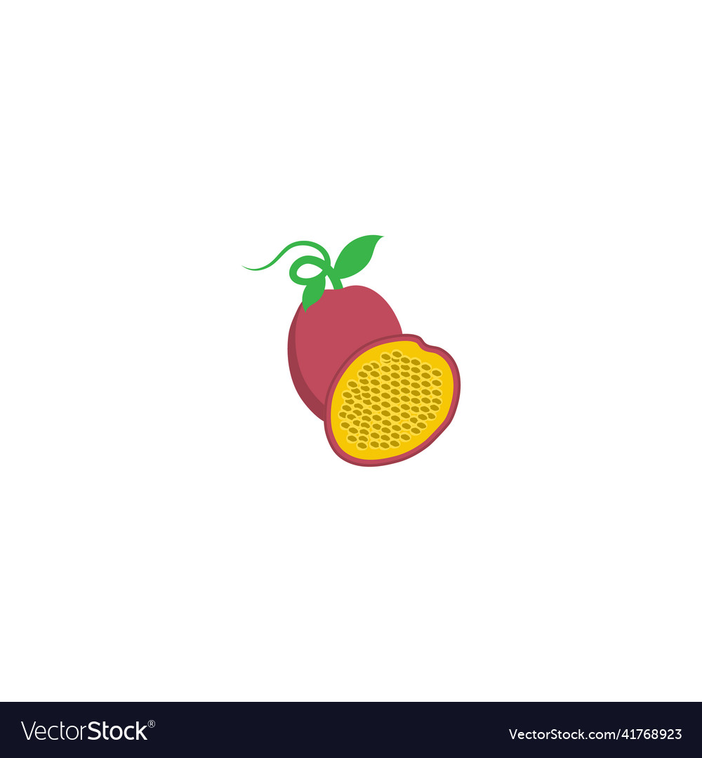 Passion fruit icon design template isolated