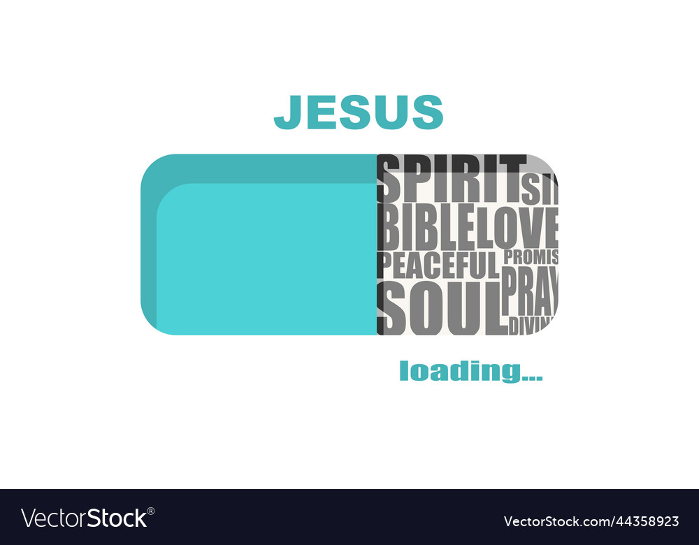 Progress bar or loading with christianity vector image Progress bar or loading with christianity