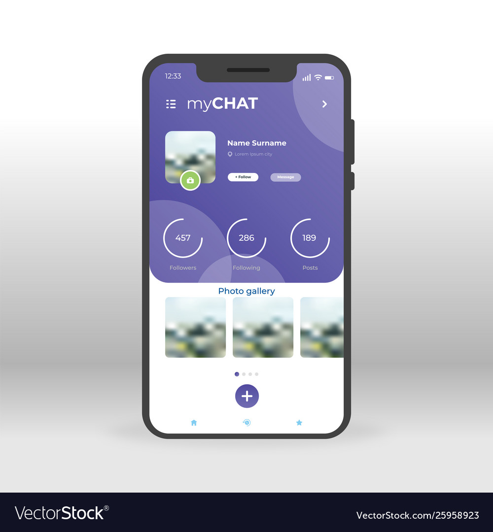 Purple Chat Profile Screen UI