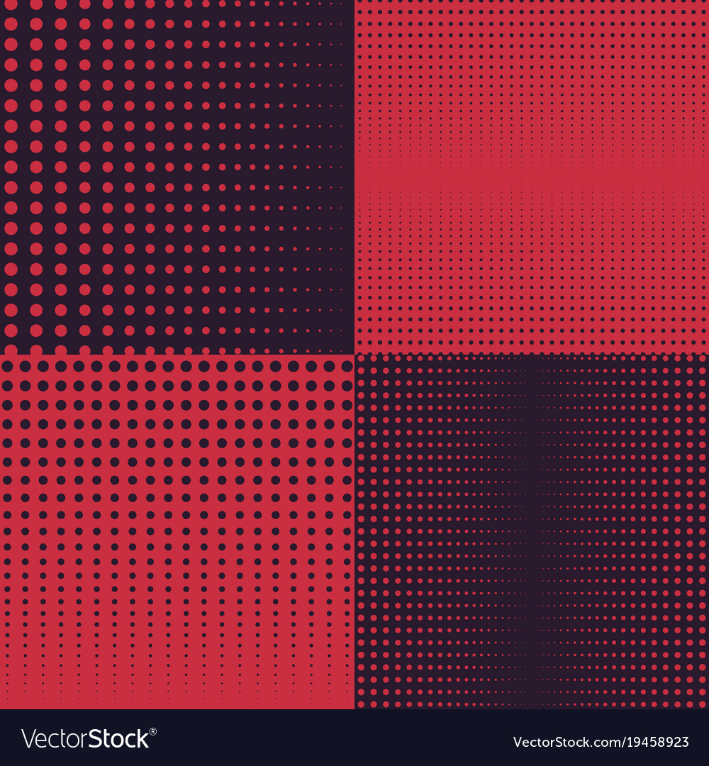 Red & Dark Halftone Patterns