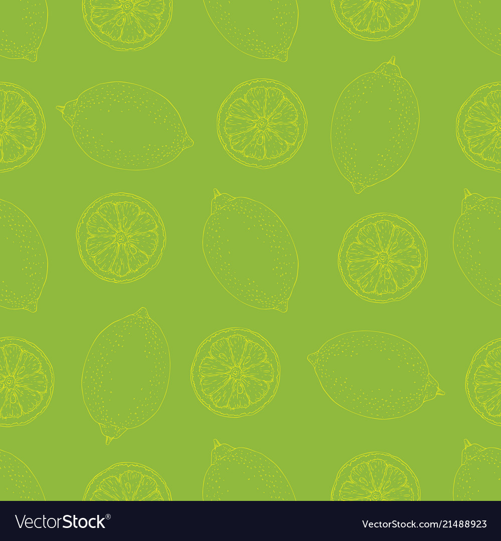 Seamless pattern with lemon vector image Seamless pattern with lemon