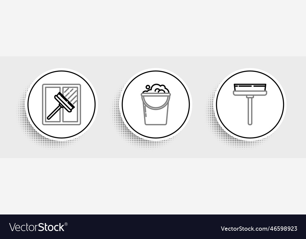 Set line squeegee scraper wiper and bucket