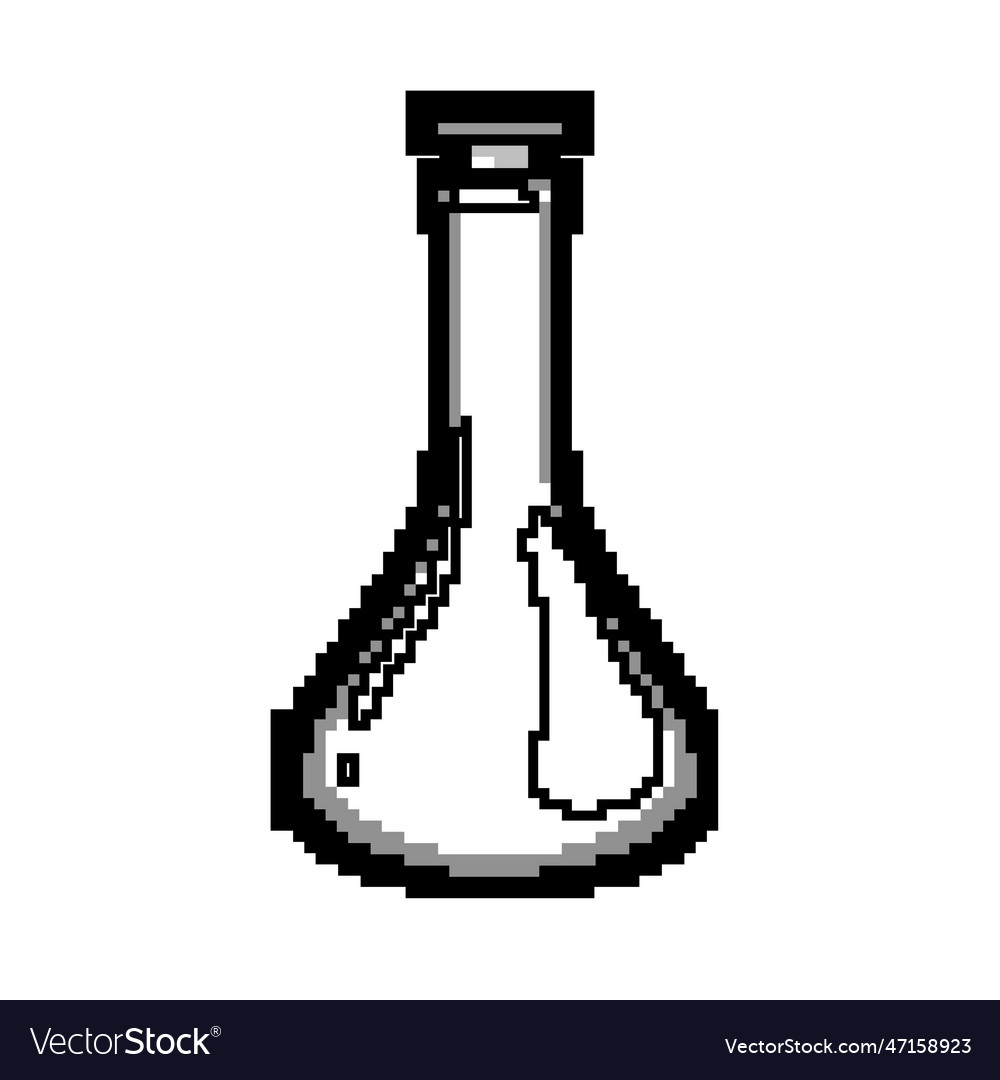 Test laboratory glassware game pixel art Vector Image