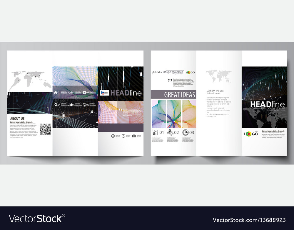 tri fold brochure business templates easy vector image