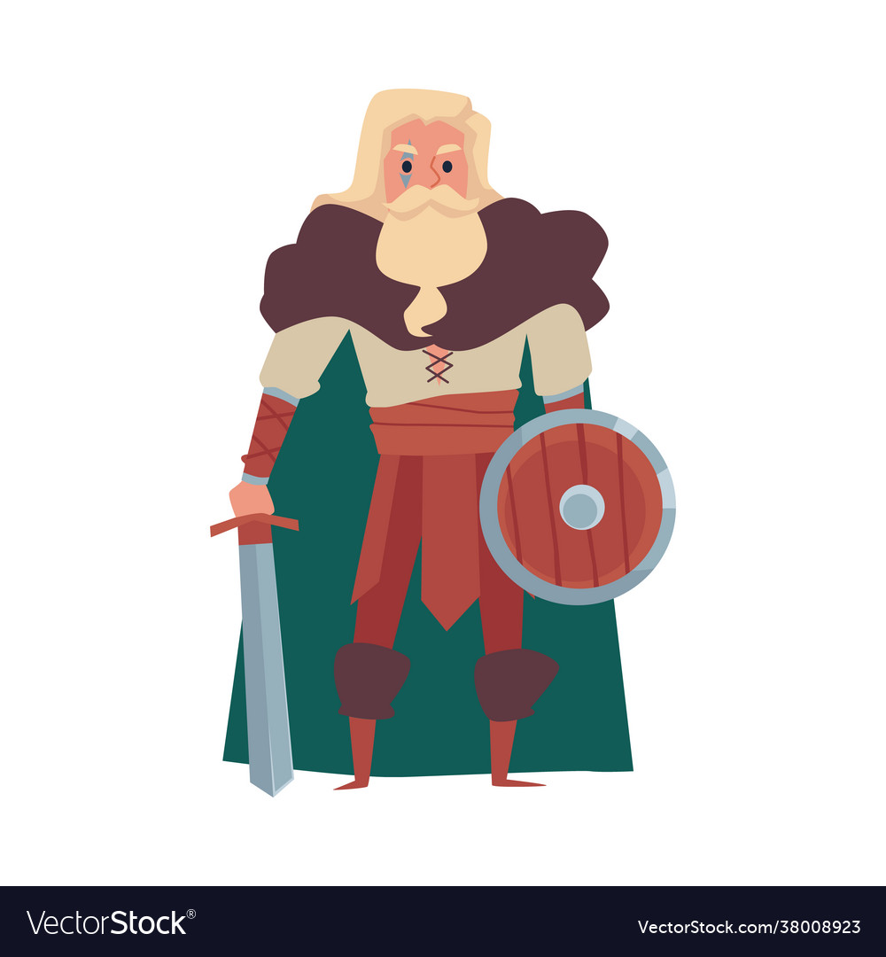 Viking warrior character with sword and shield