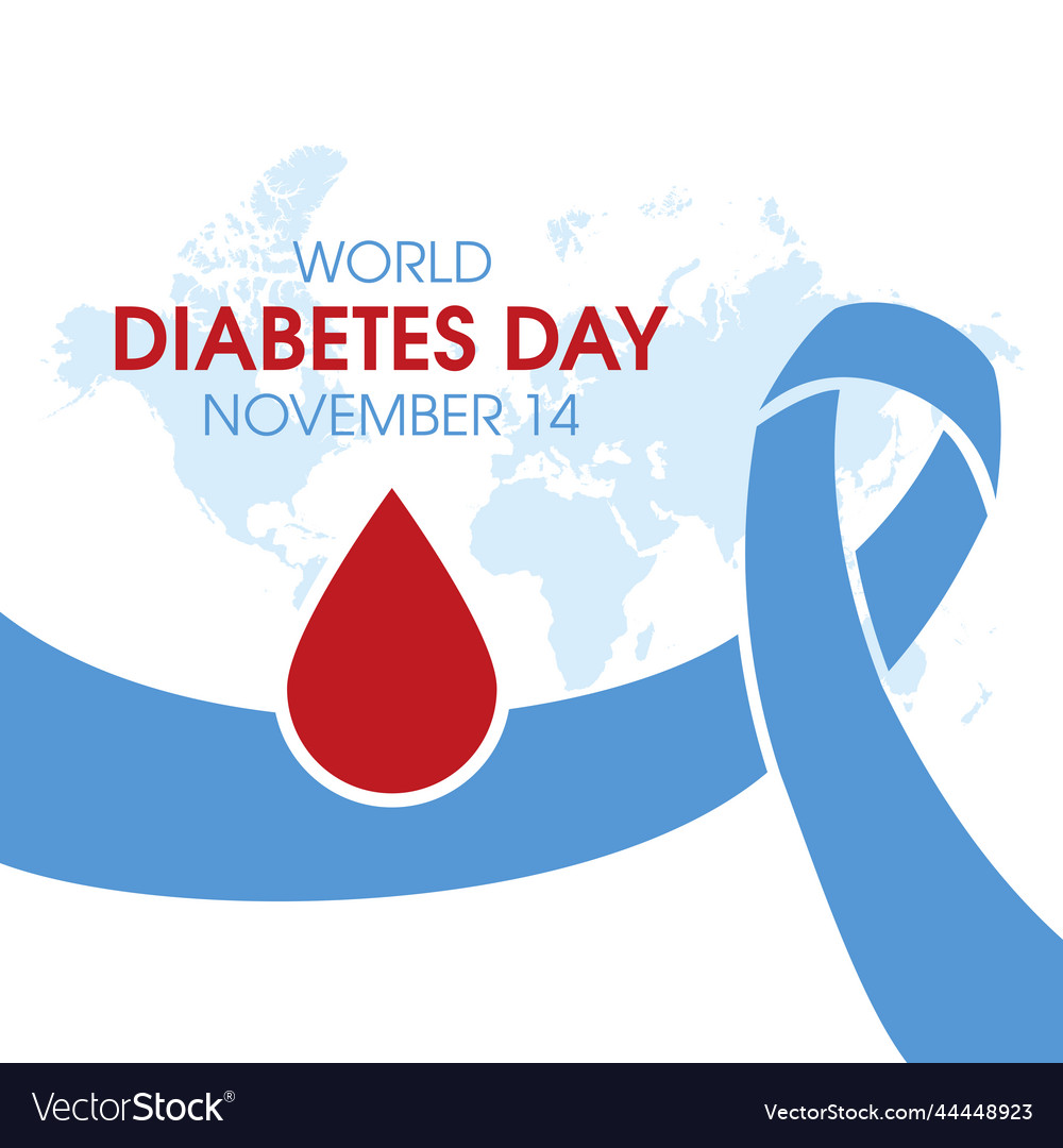 World diabetes day poster Royalty Free Vector Image