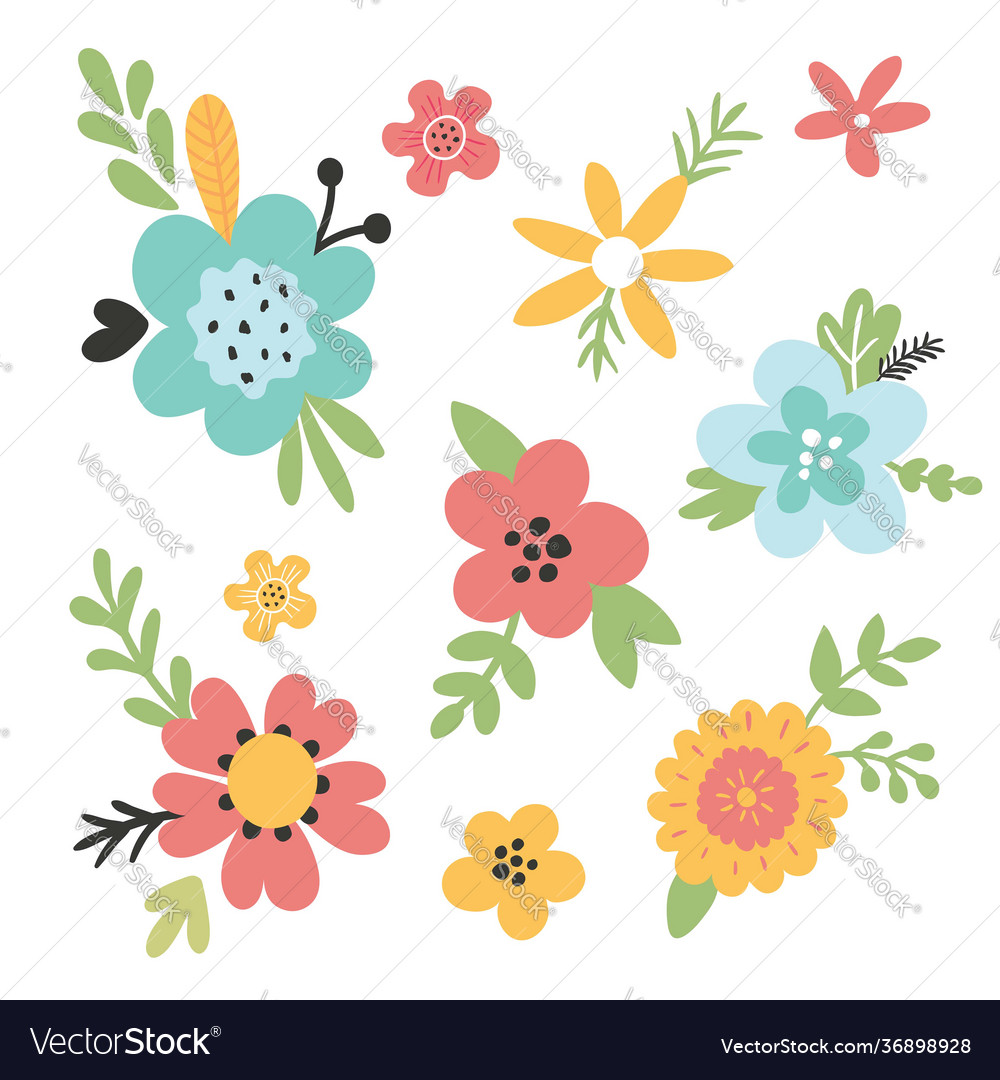 Cute Floral Arrangement on White