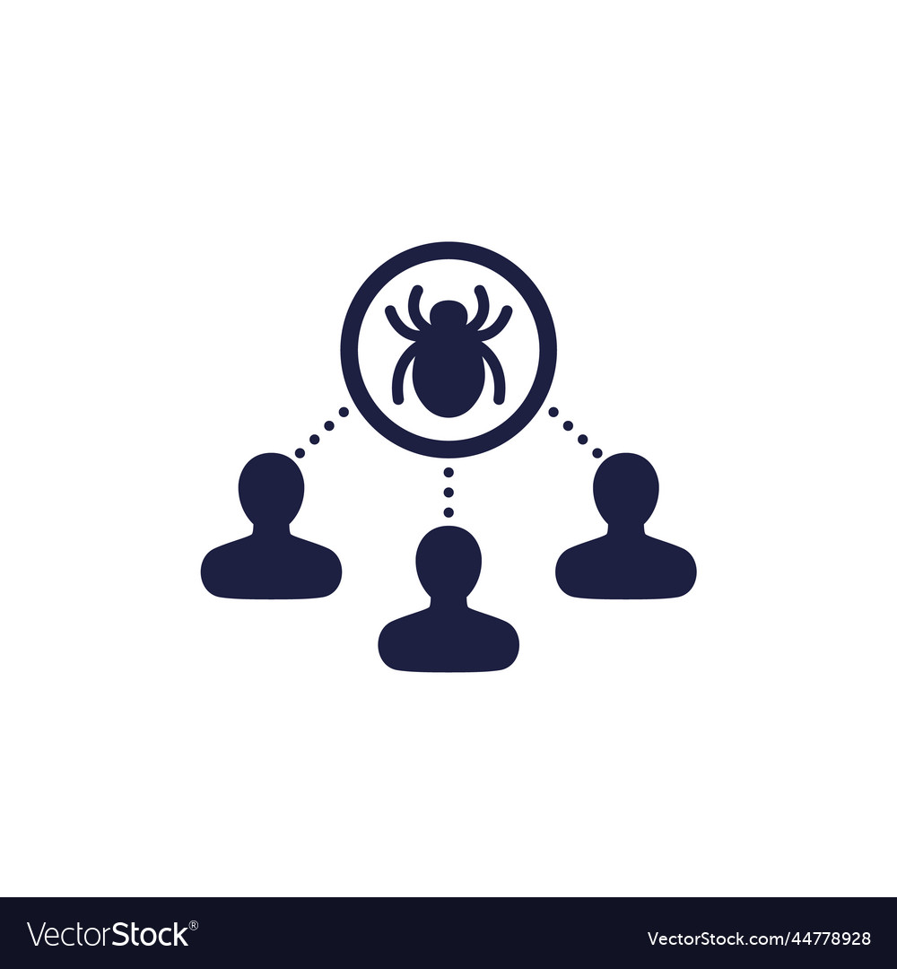 Debugging testing icon with a bug and users